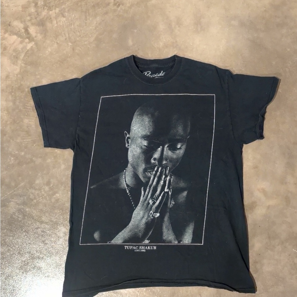 Bravado Black Graphic Tee with Tupac Design